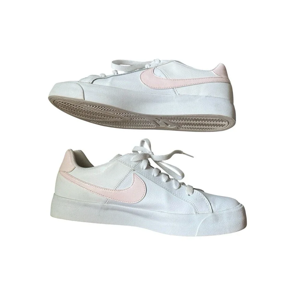 Nike Women's Court Royale AC AO2810-110 White & Pink Sneakers Size 10